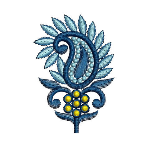 Small Paisley Embroidery Design