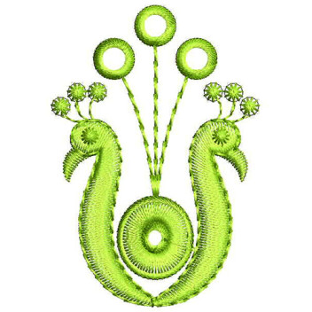 Small Peacock Mirror Embroidery Design 24805