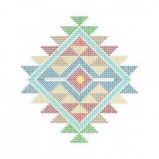 Southwest Rainbow Sunburst Embroidery Design Southwest Rainbow Sunburst Embroidery Design