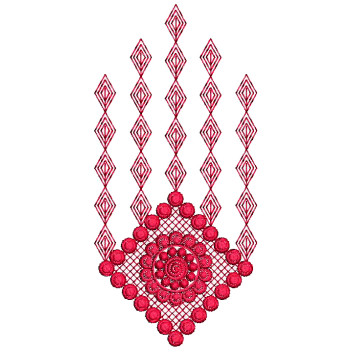 Square Jumkha Style Embroidery Design 25349