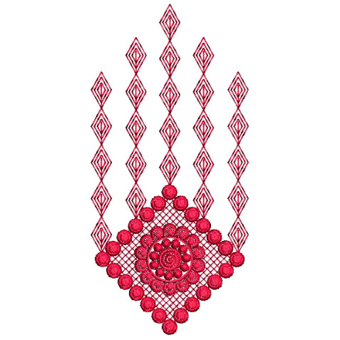 Square Jumkha Style Embroidery Design 25349