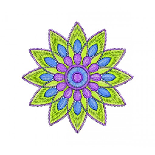 Star Flower Embroidery Pattern