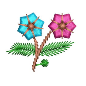 Star Flowers Embroidery Pattern
