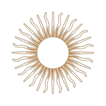 Sun Embroidery Pattern