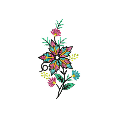 Sweatshirt Flower Embroidery