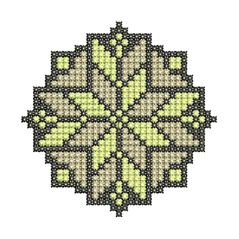 Traditional Ethnic Folk Cross Stitch Machine Embroidery