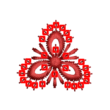 Trefoil Knot Applique Embroidery Design