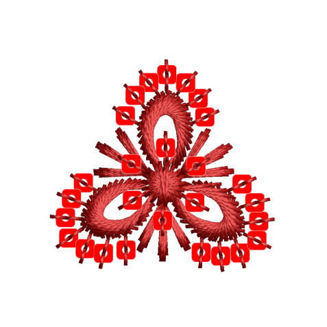 Trefoil Knot Applique Embroidery Design