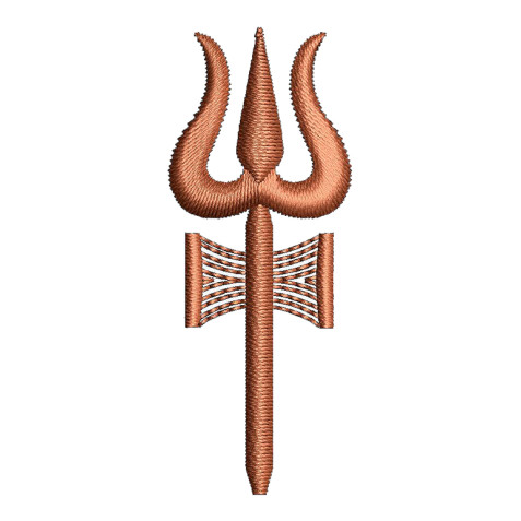 Trishul Embroidery Design