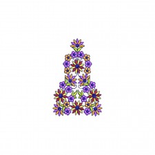 Color Floral Embroidery Design 