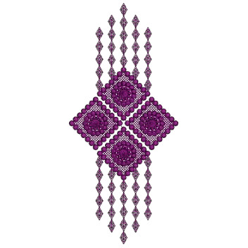 Unique Jumkha Style Applique Embroidery Design 25348
