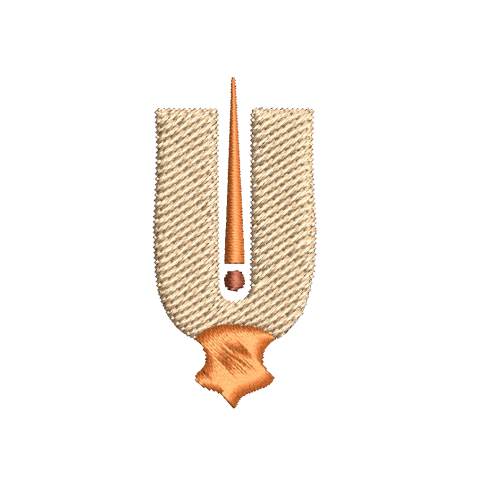 Vaishnava Urdhva Pundra Tilak Embroidery Design