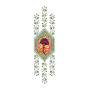 Vertical Floral Embroidery Design