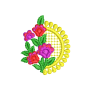 Vibrant Floral Jali Semicircle Embroidery Design