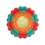 Vibrant Petal Burst Mandala Embroidery Design