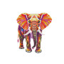 Vibrant Pop Art Elephant Embroidery Design