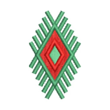 Vintage Asian Diamond Embroidery Design