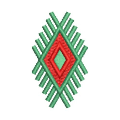 Vintage Asian Diamond Embroidery Design