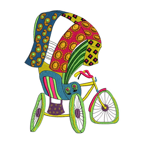 Vintage Tricycle Embroidery