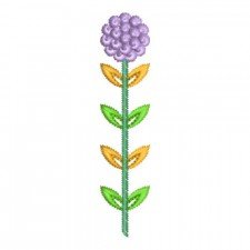 Whimsical Floral Stem Embroidery Design Whimsical Floral Stem Embroidery Design