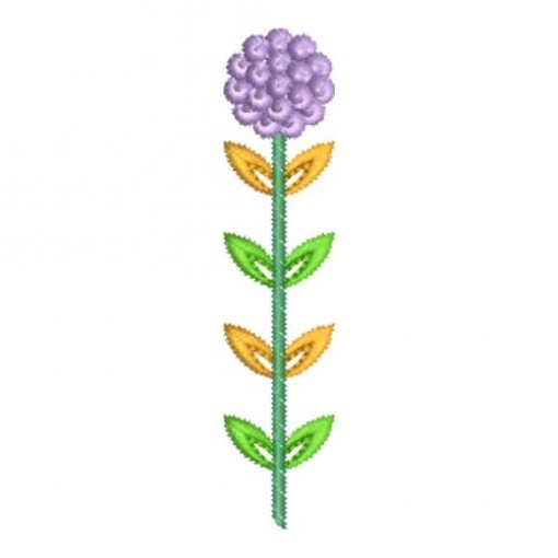 Whimsical Floral Stem Embroidery Design Whimsical Floral Stem Embroidery Design