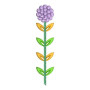 Whimsical Floral Stem Embroidery Design