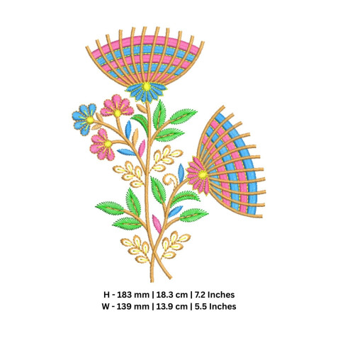 Wildflower Bloom Machine Embroidery Design