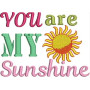 You Are My Sunshine Embroidery