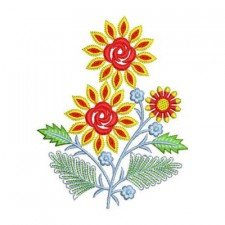EmbDesignTube.com - Enchanting Zinnia Flower Embroidery Design EmbDesignTube.com - Enchanting Zinnia Flower Embroidery Design