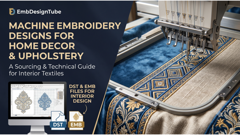 Machine Embroidery Designs for Home Decor & Upholstery