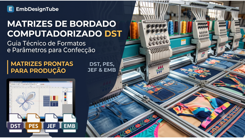 Matrizes de Bordado Computadorizado DST para Confecção