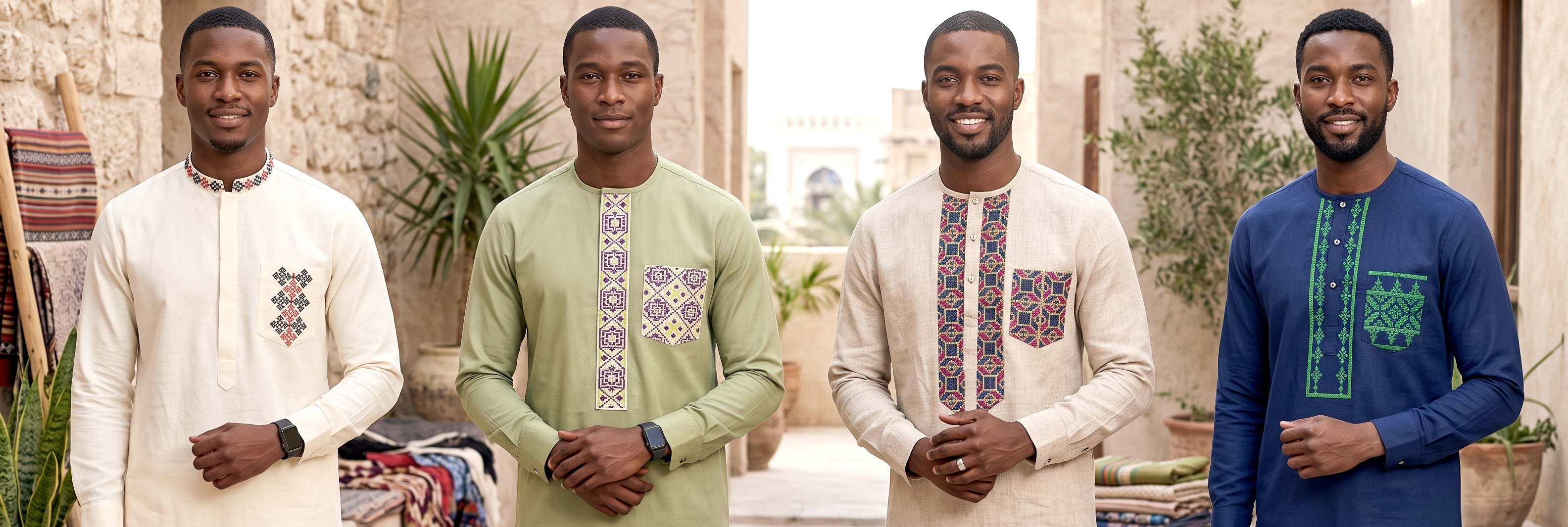 Placket and pocket embroidery design example on shirt
