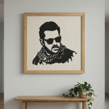 Bhaijaan Salman Khan Silhouette Embroidery Design