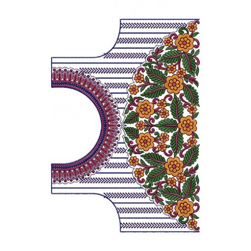 Latest Traditional Blouse Embroidery Design 13835