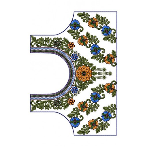 Indian Blouse Embroidery Pattern 13837