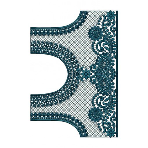 Princess Lady Fashion Blouse Embroidery Design 14112