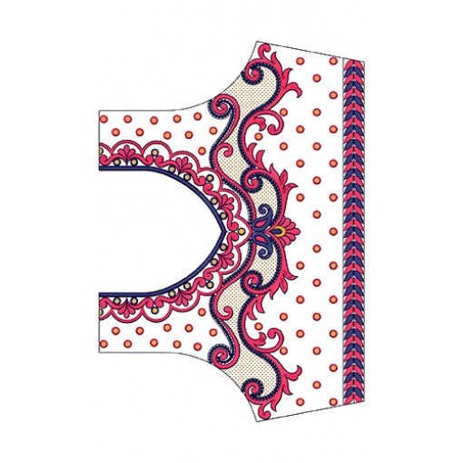 Backless Blouse Embroidery Design 17040