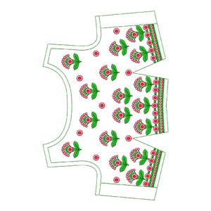 Boho Mexican Blouse Embroidery Design