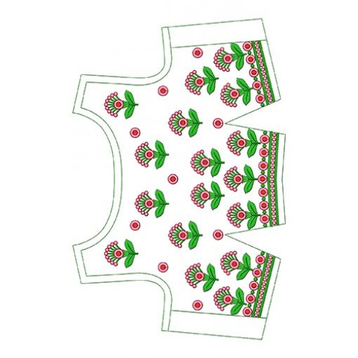 Boho Mexican Blouse Embroidery Design