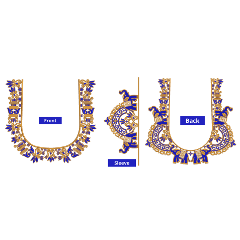 New Blouse Embroidery Design 19966