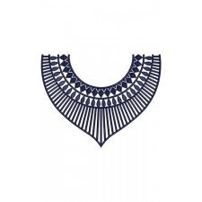 Geometric Huichol Neck Embroidery Design
