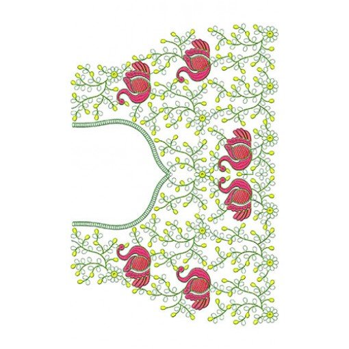 Peacock Machine Embroidery Design 21165