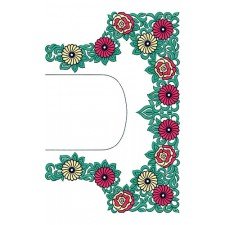 Brazilian Flower Blouse Embroidery Design 21454