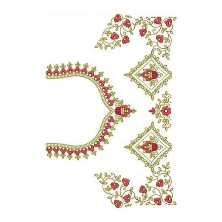 Gorgeous Bridal Style Heavy Saree Blouse Embroidery Design 21641