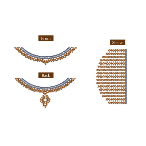 Embroidery U Neck Styles Blouse Design