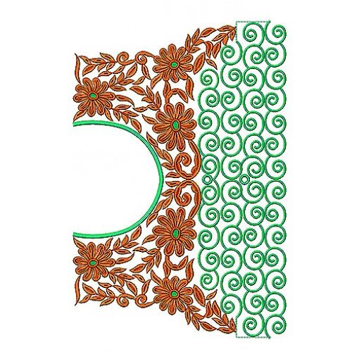 Floral Embroidery Blouse Design 2233