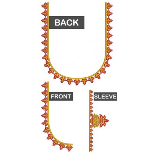 Blouse Front & Back & Sleeve Design 22932