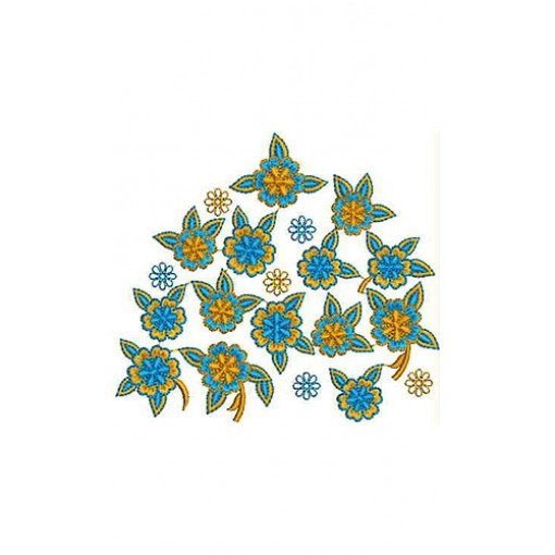 Women Mexican Blouse Embroidery Design 24580
