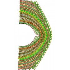 Boho Chic Fashion Organza Embroidery Design