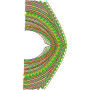 Boho Chic Fashion Organza Embroidery Design